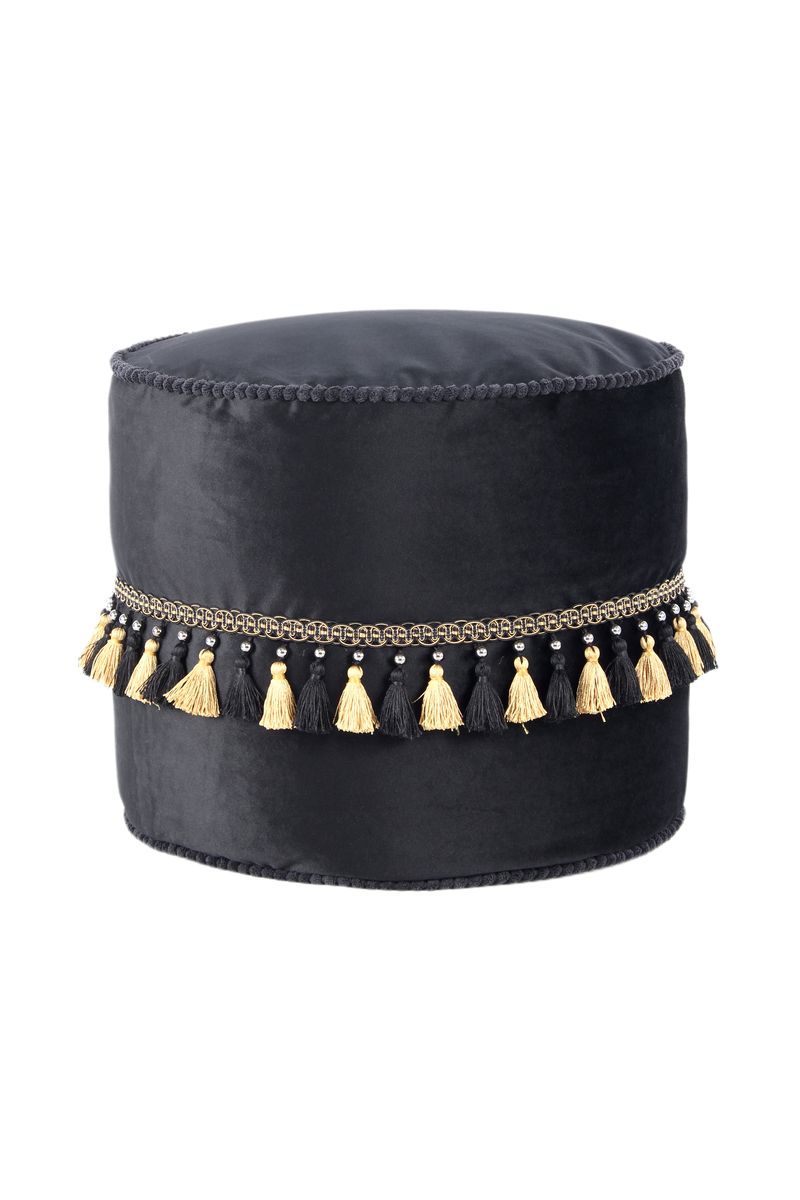 Pouf Taj Mahal 225 Schwarz - 45 cm (L) x 45 cm (B) x 38 cm (H)