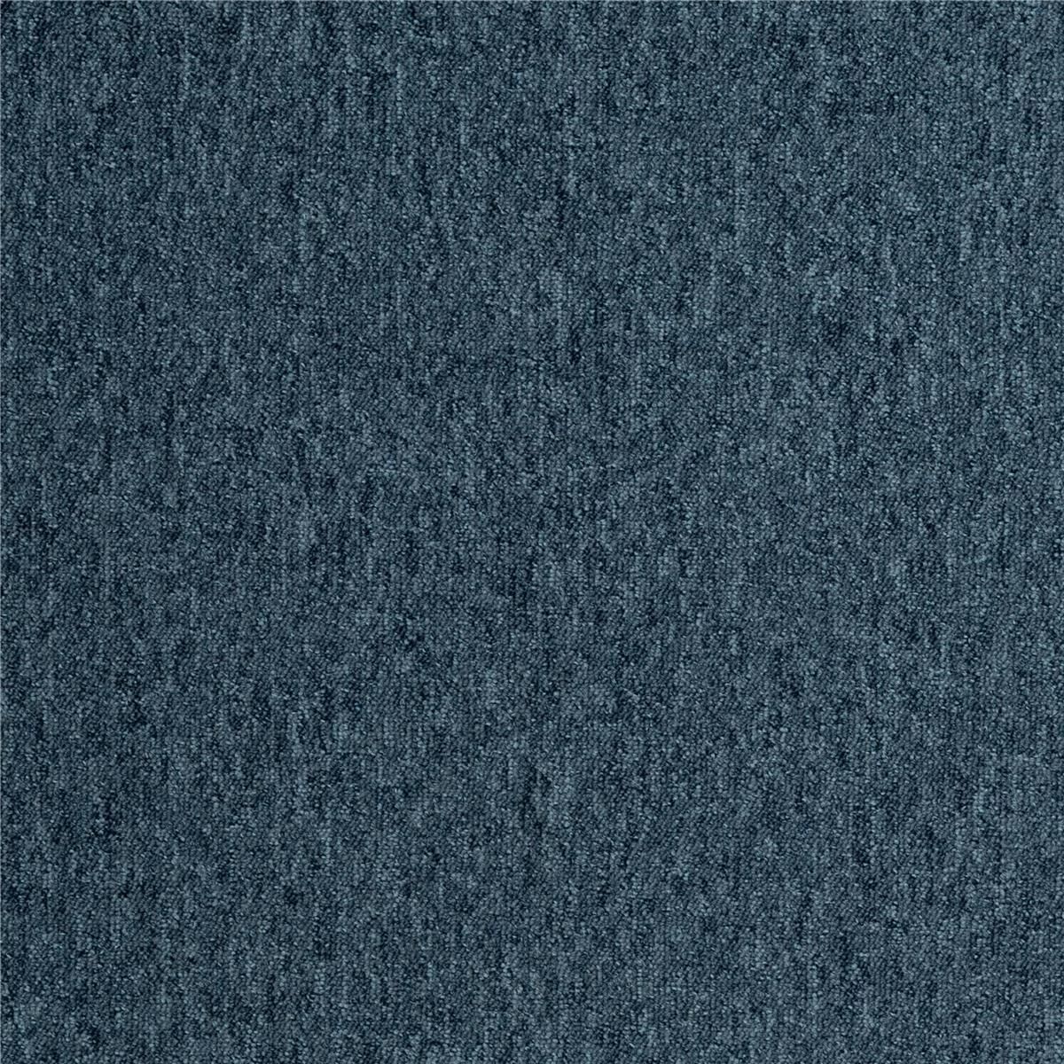 Teppichfliesen 50 x 50 cm COMO SL Schlinge Stahlblau 750 uni