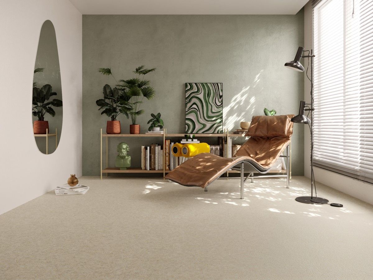 Teppichboden Frisé Anthrazith 189 Eco-Velvet ITC uni - Rollenbreite 400 cm