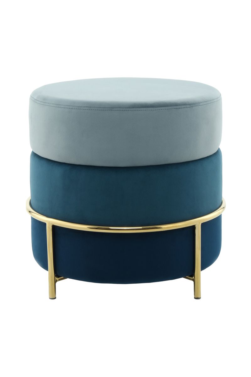 Hocker Matilda 125 Blau - 48,5 cm (L) x 48,5 cm (B) x 46 cm (H)