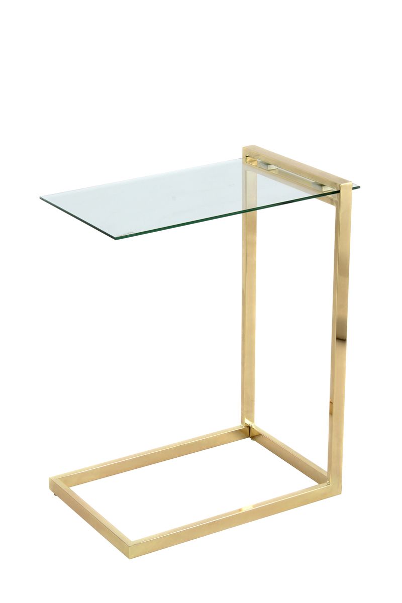 Beistelltisch Luciana 225 Klar / Gold - 30 cm (L) x 45 cm (B) x 60 cm (H)