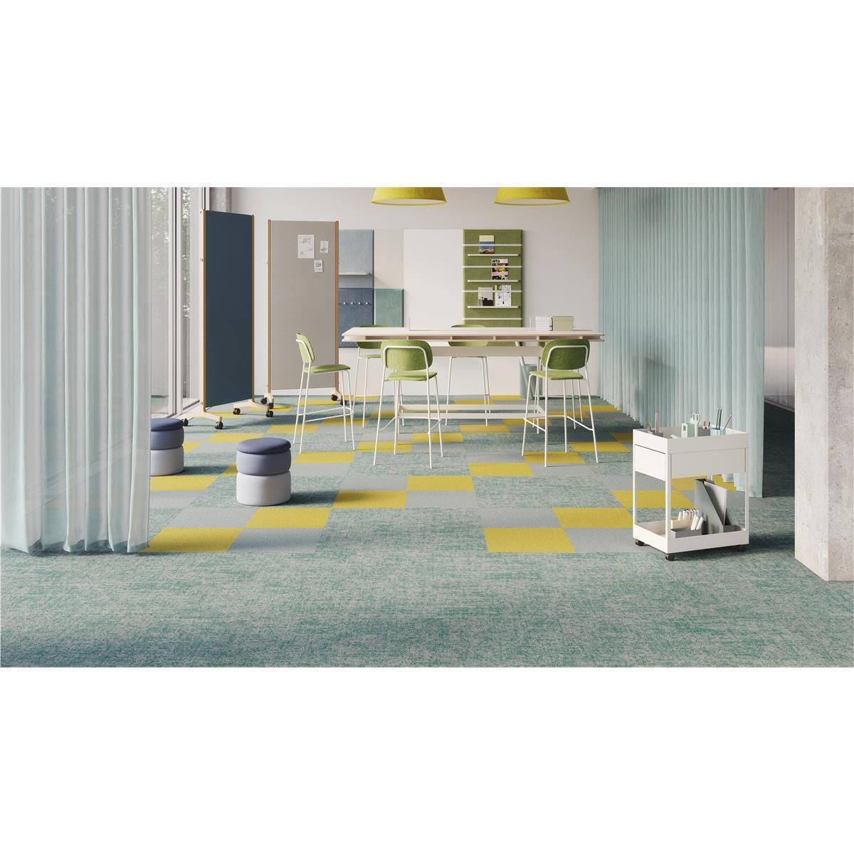 Teppichfliesen Desso Essence Roots AD08 9851 Schwarz Dunkel Schlinge strukturiert 50 x 50 cm