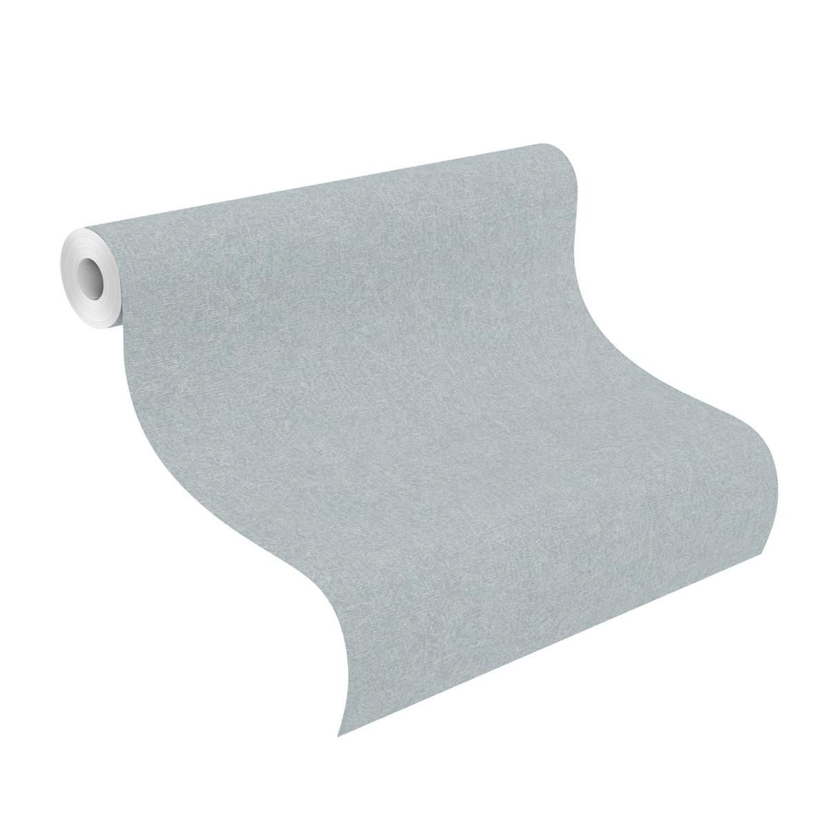 Tapete Basic uni Vinyltapete Himmelblau ansatzfrei 53 cm x 10,05 m
