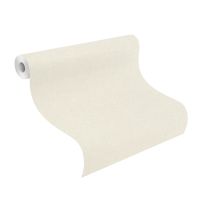 Tapete Basic uni Vinyltapete Offwhite ansatzfrei 53 cm x 10,05 m