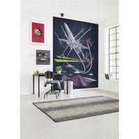 Vlies Fototapete - Star Wars Classic Concrete X-Wing - Größe 200 x 280 cm