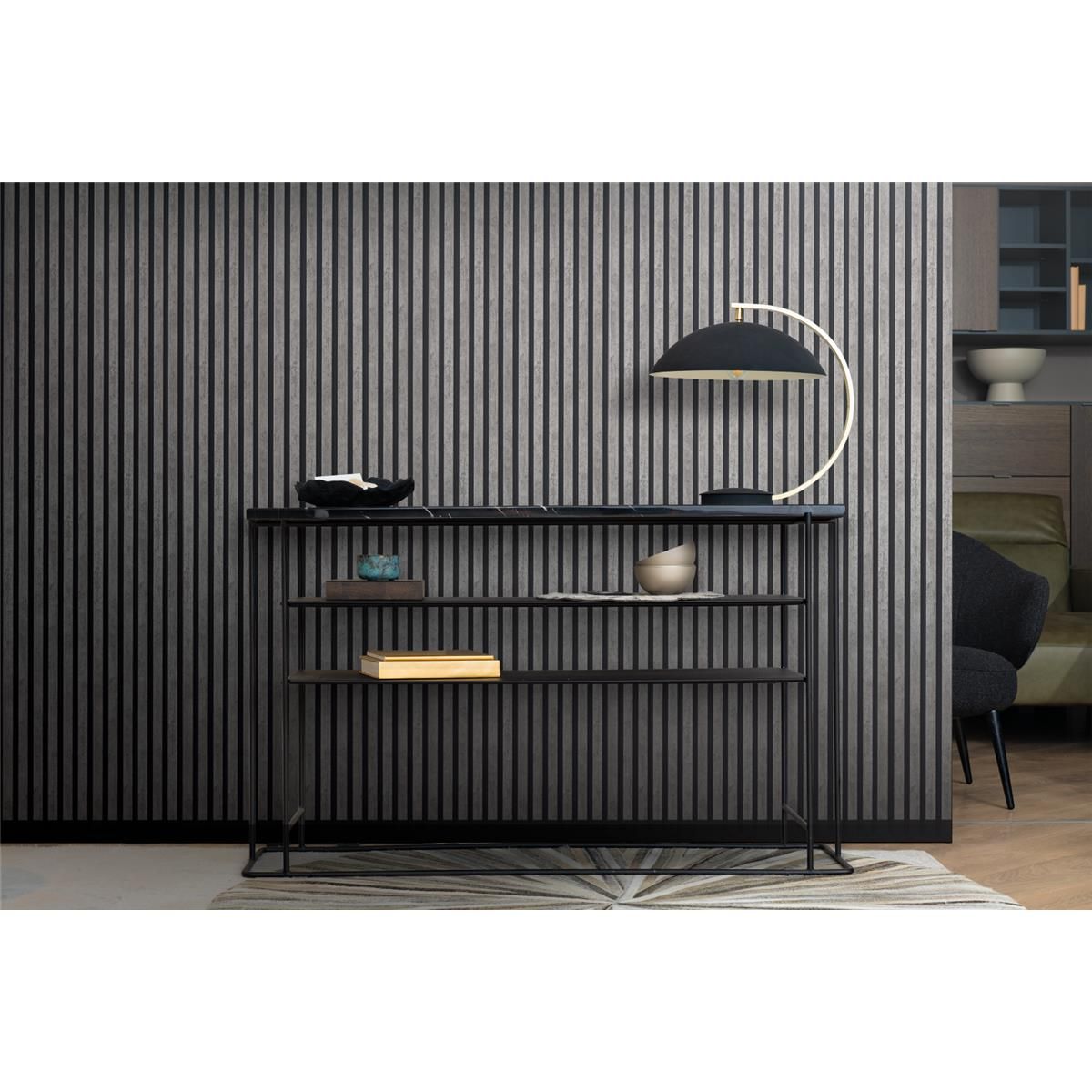 Wandpaneele AKUSTIK MDF und Recycling Filz Loft Grau Lamellen 3,18m² - 4 Stck. 265 cm x 30 cm