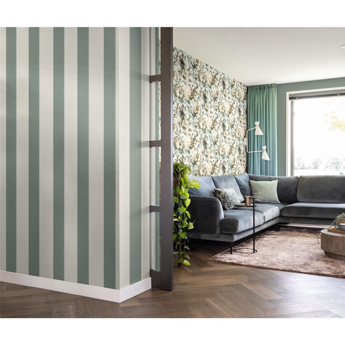 Tapete Modern universell Vinyltapete Hell Blaugrau ansatzfrei 53 cm x 10,05 m
