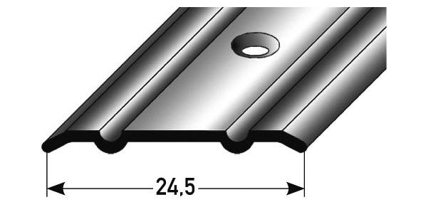 Übergangsprofil Alu eloxiert, gerillt 100 x 2,5 cm