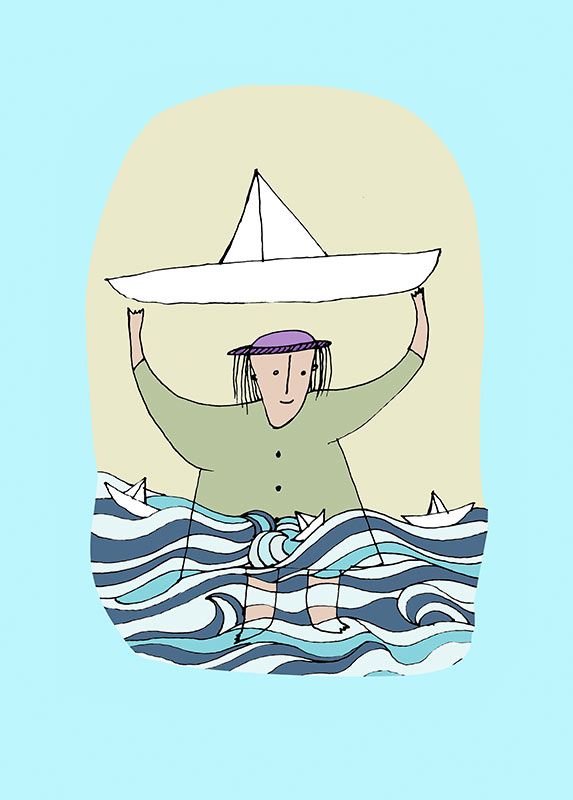 Komar Wandbild - Paper Ship - Größe: 40 x 50 cm