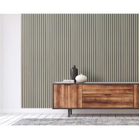 Wandpaneele AKUSTIK MDF und Recycling Filz OLIVE Grün 3,18m² - 4 Stck. 265 cm x 30 cm