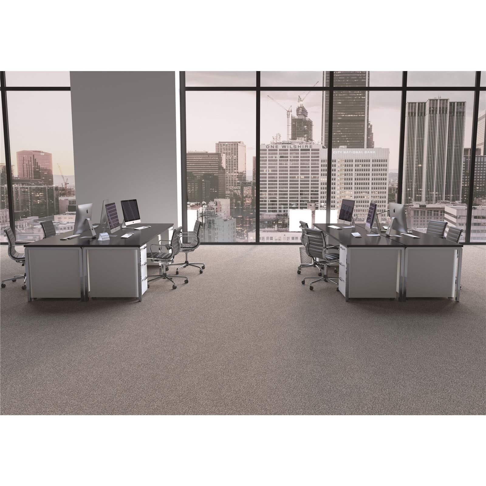Teppichfliesen 25 x 100 cm selbsthaftend INFLOOR-GIRLOON Crosby/Atlantic Beige 860 uni