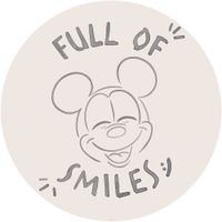 Selbstklebende Vlies Fototapete/Wandtattoo -Mickey Mouse Joke - Größe 125 x 125 cm