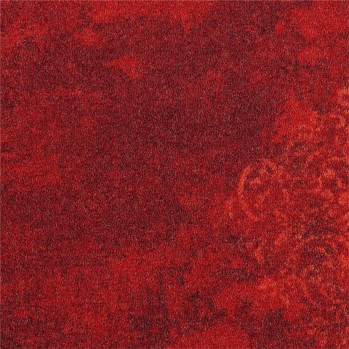 Teppichboden Infloor-Girloon Coronado Velours Rot 028 gemustert - Rollenbreite 400 cm