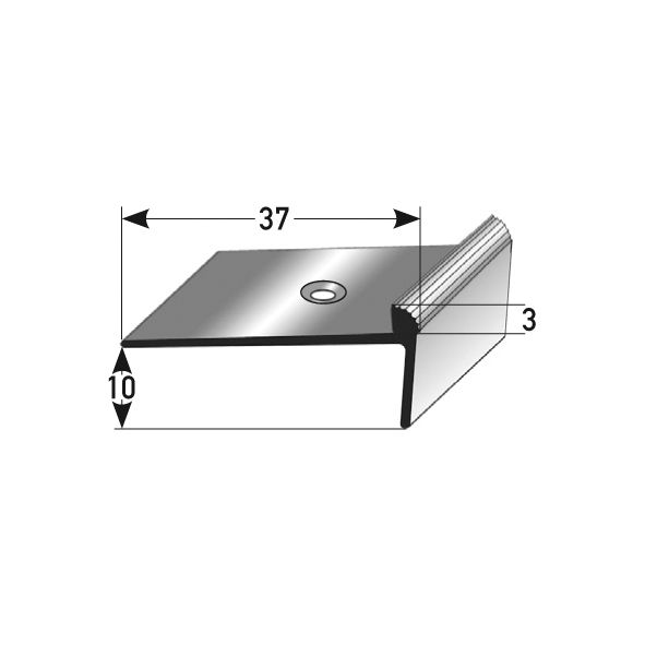 JOKA Treppenkante gebohrt Alu 100 x 3,7 cm