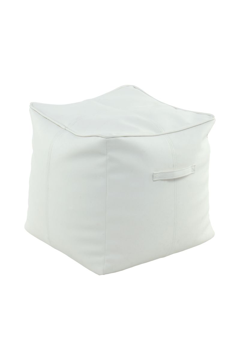 Pouf Travis 825 Weiß - 45 cm (L) x 45 cm (B) x 45 cm (H)