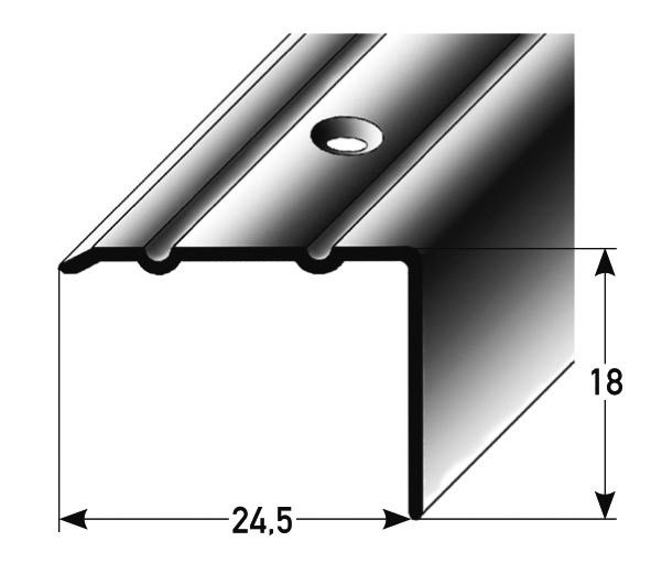 Winkelprofil gebohrt 18x24,5 mm 100 x 2,5 cm
