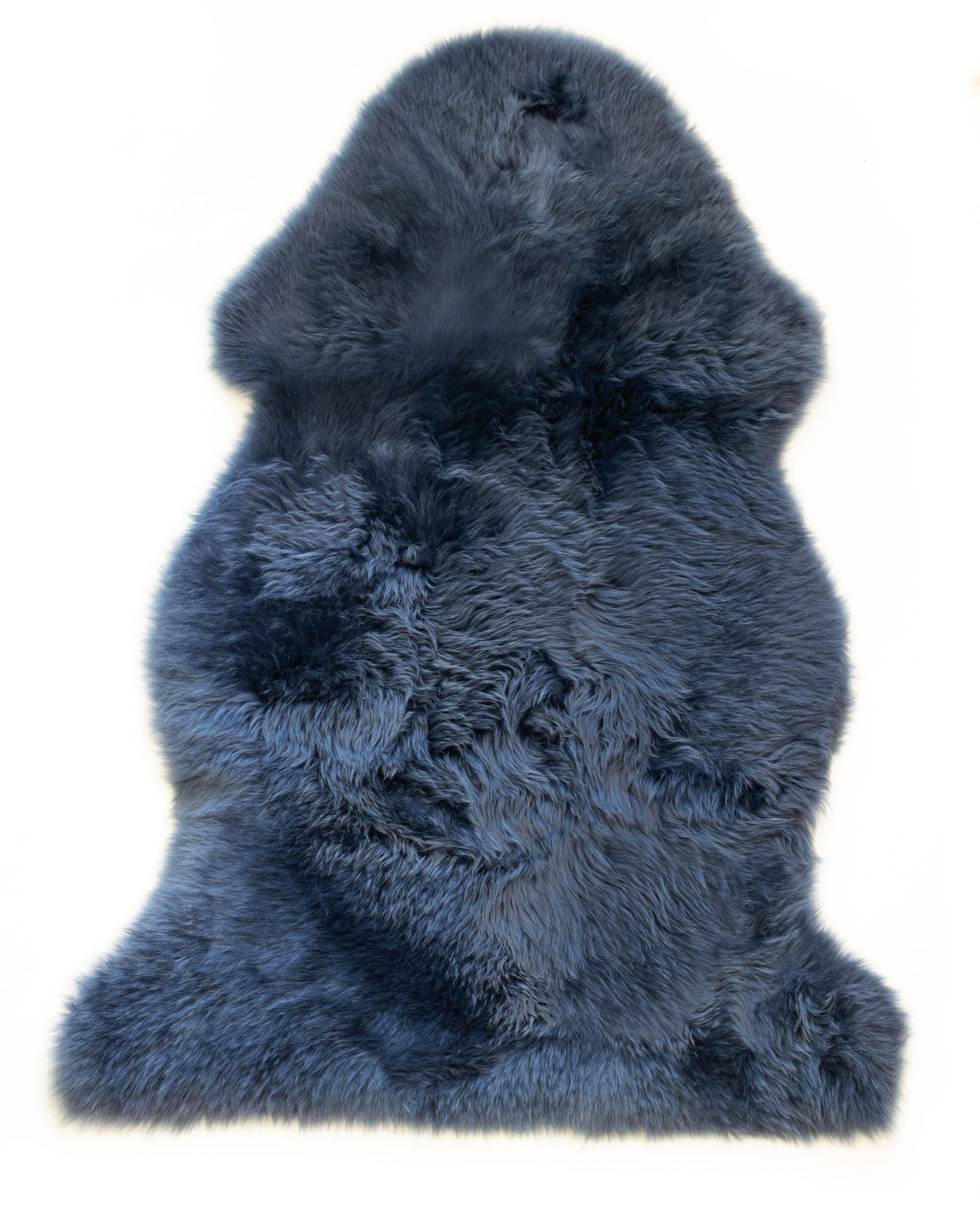 Heide Lammfell Lederlänge 95 cm - Haarlänge 50 mm - Indigo-Blau
