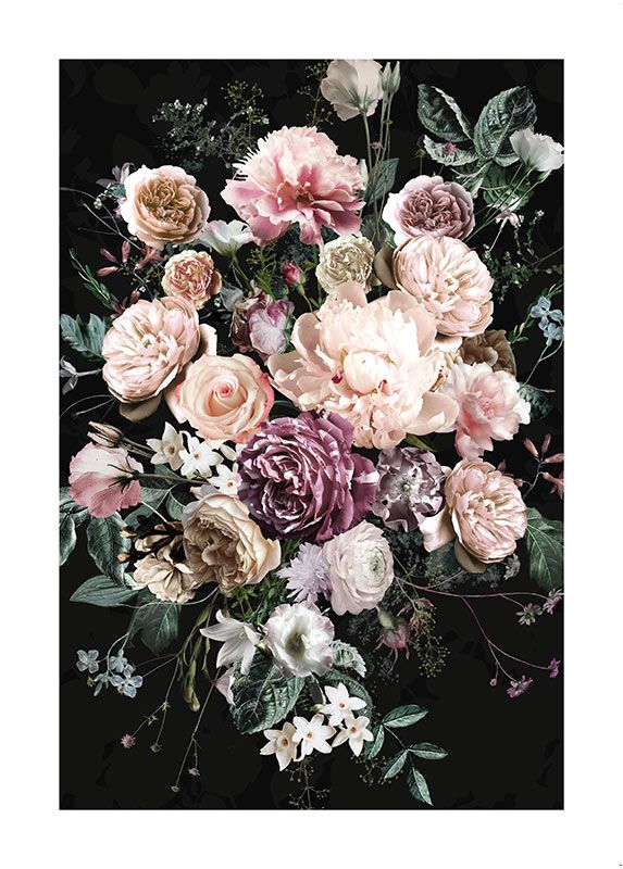 Komar Wandbild - Charming Bouquet - Größe: 50 x 70 cm