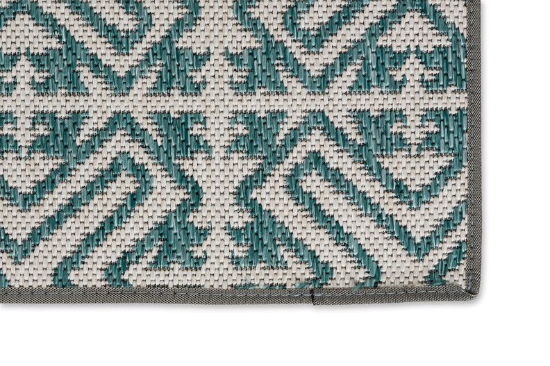 Outdoor Teppich PARKLAND Türkis Gemustert - 170 cm x 240 cm