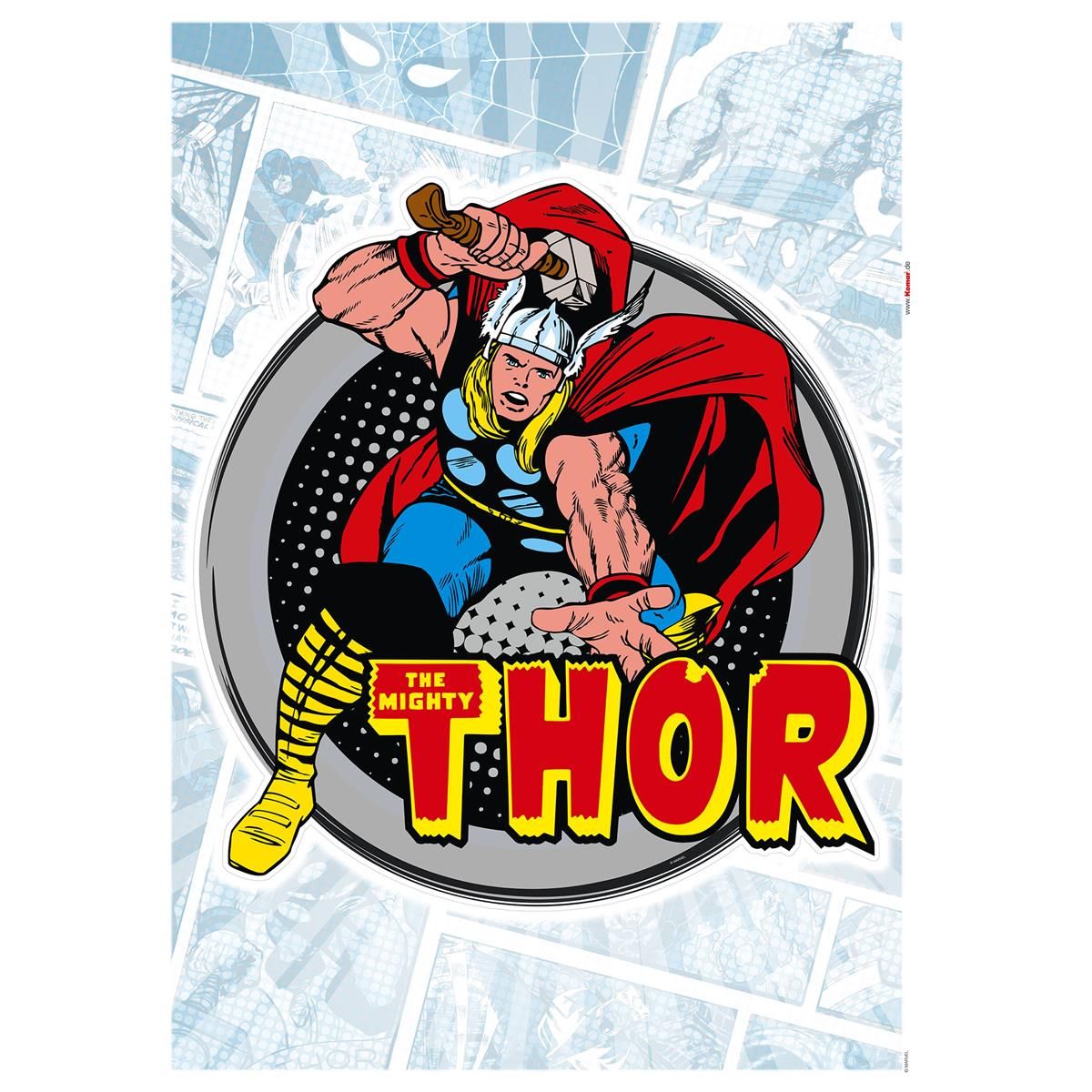 Wandtattoo - Thor Comic Classic  - Größe 50 x 70 cm