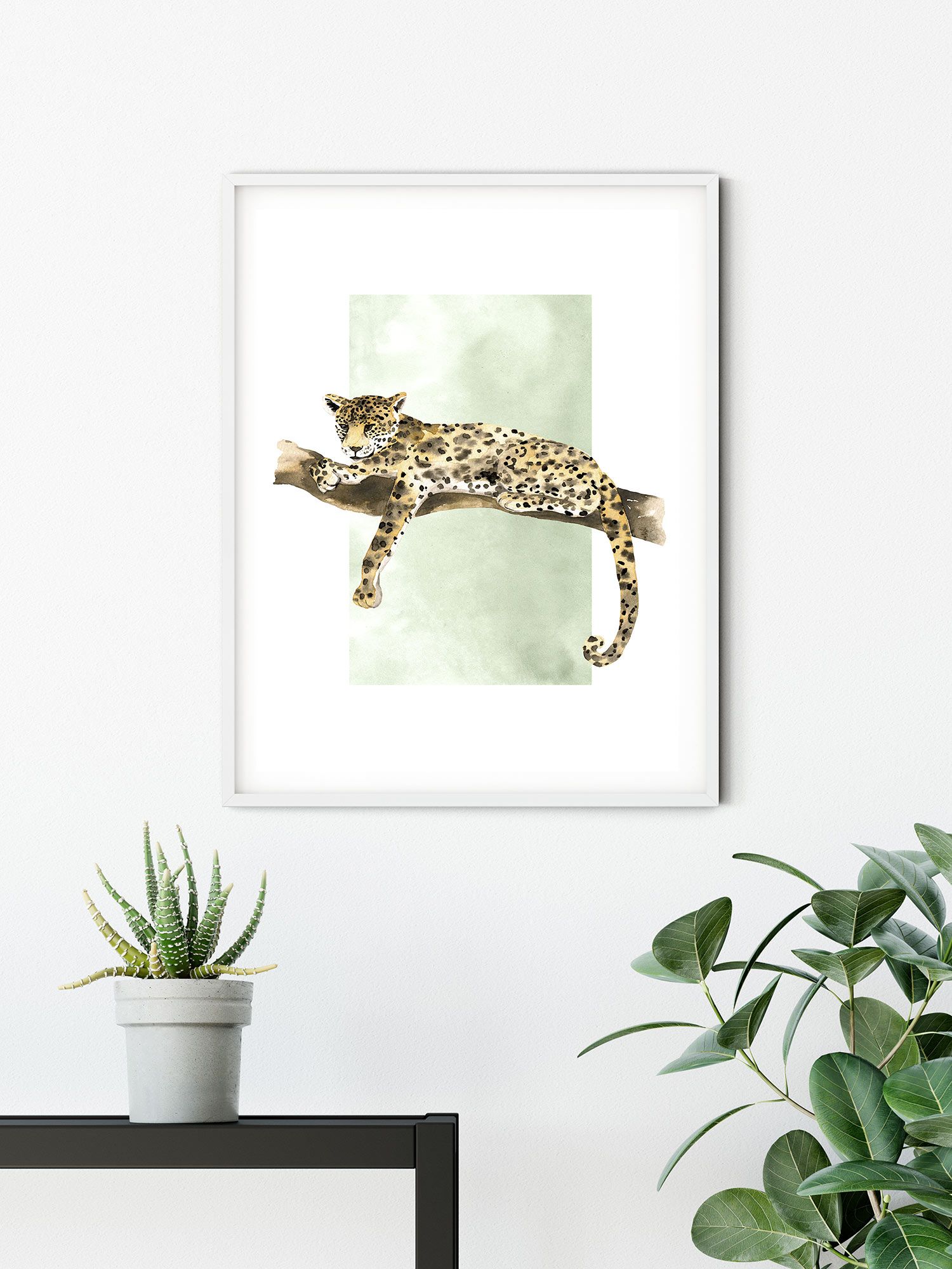 Komar Wandbild - Lazy Leopard - Größe: 50 x 70 cm