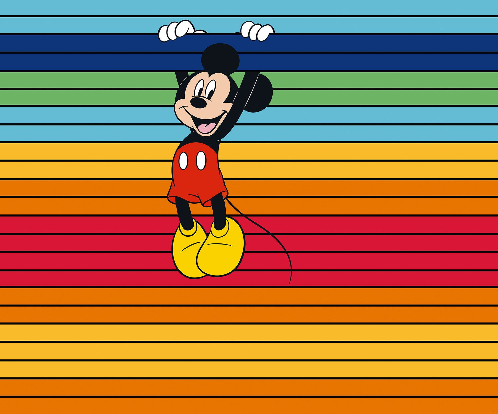 Vlies Fototapete - Mickey Magic Rainbow - Größe 300 x 250 cm