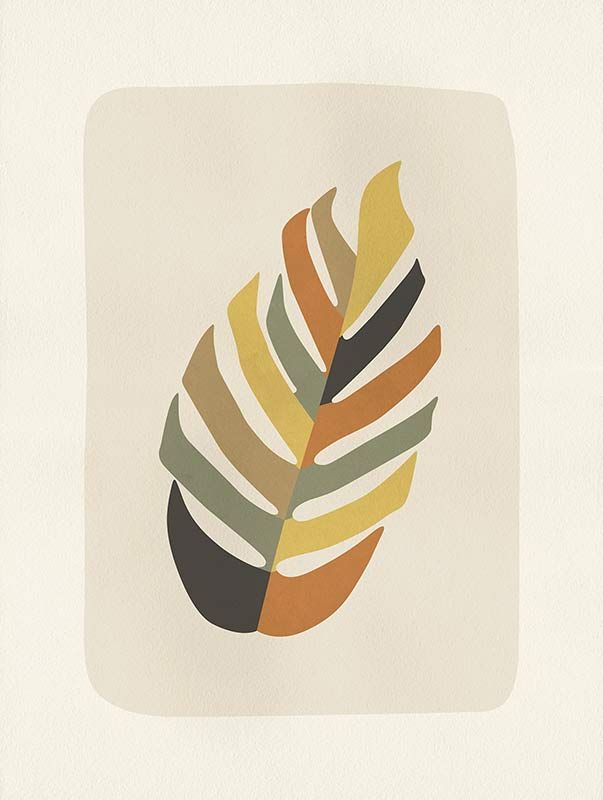 Komar Wandbild - Clay Leaf  - Größe: 30 x 40 cm
