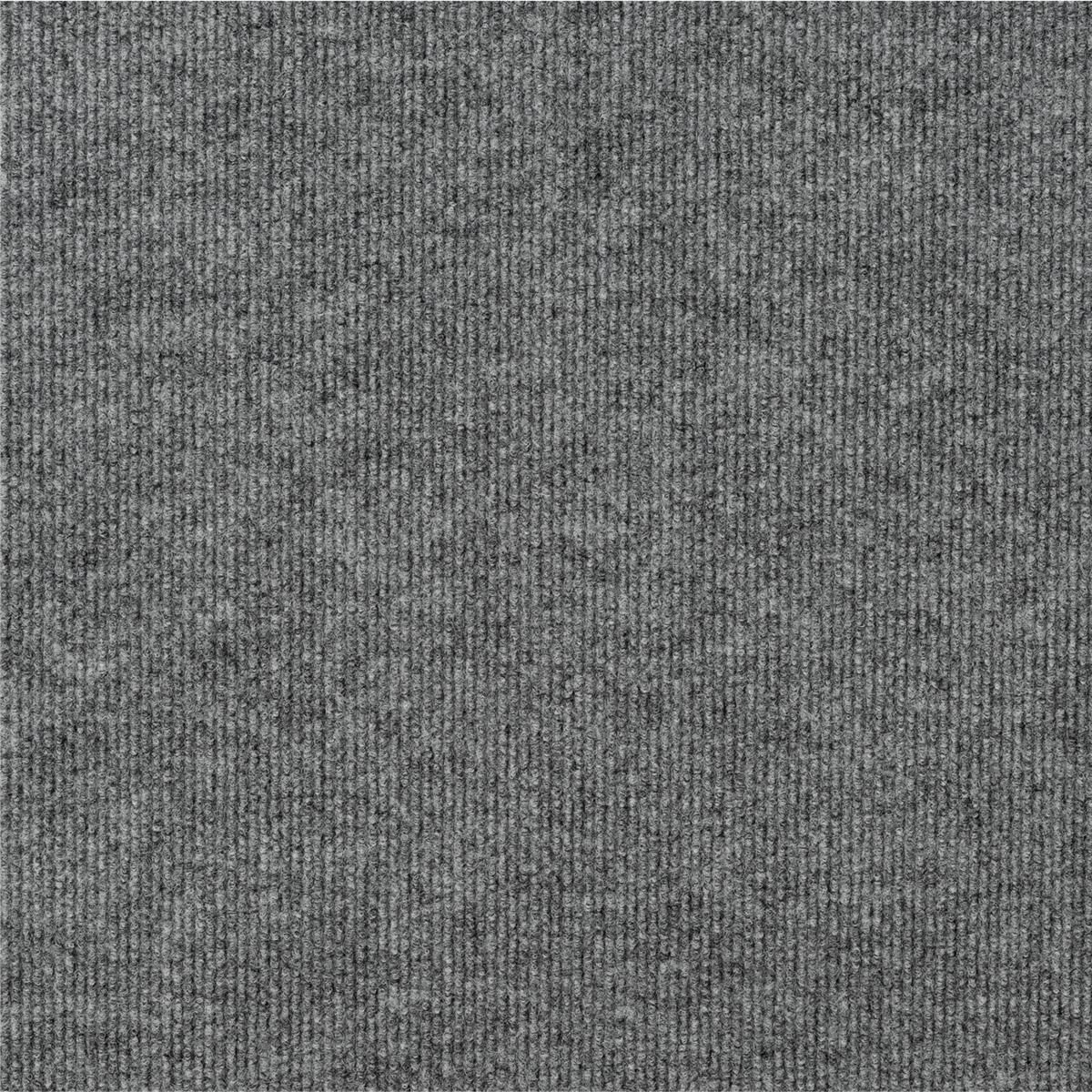 Teppichfliesen 50 x 50 cm TREND SL Grobcord-Rippe Hellgrau 230 uni