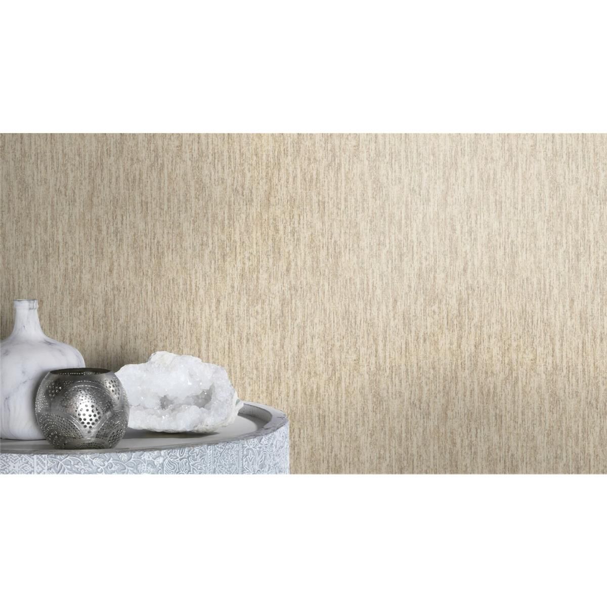 Tapete Basic universell Vinyltapete Leinen ansatzfrei 53 cm x 10,05 m