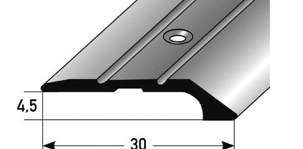 Abschlussprofil 30 x 4,5 mm alu silber 081111 270cm 270 x 3 x 4,5 cm