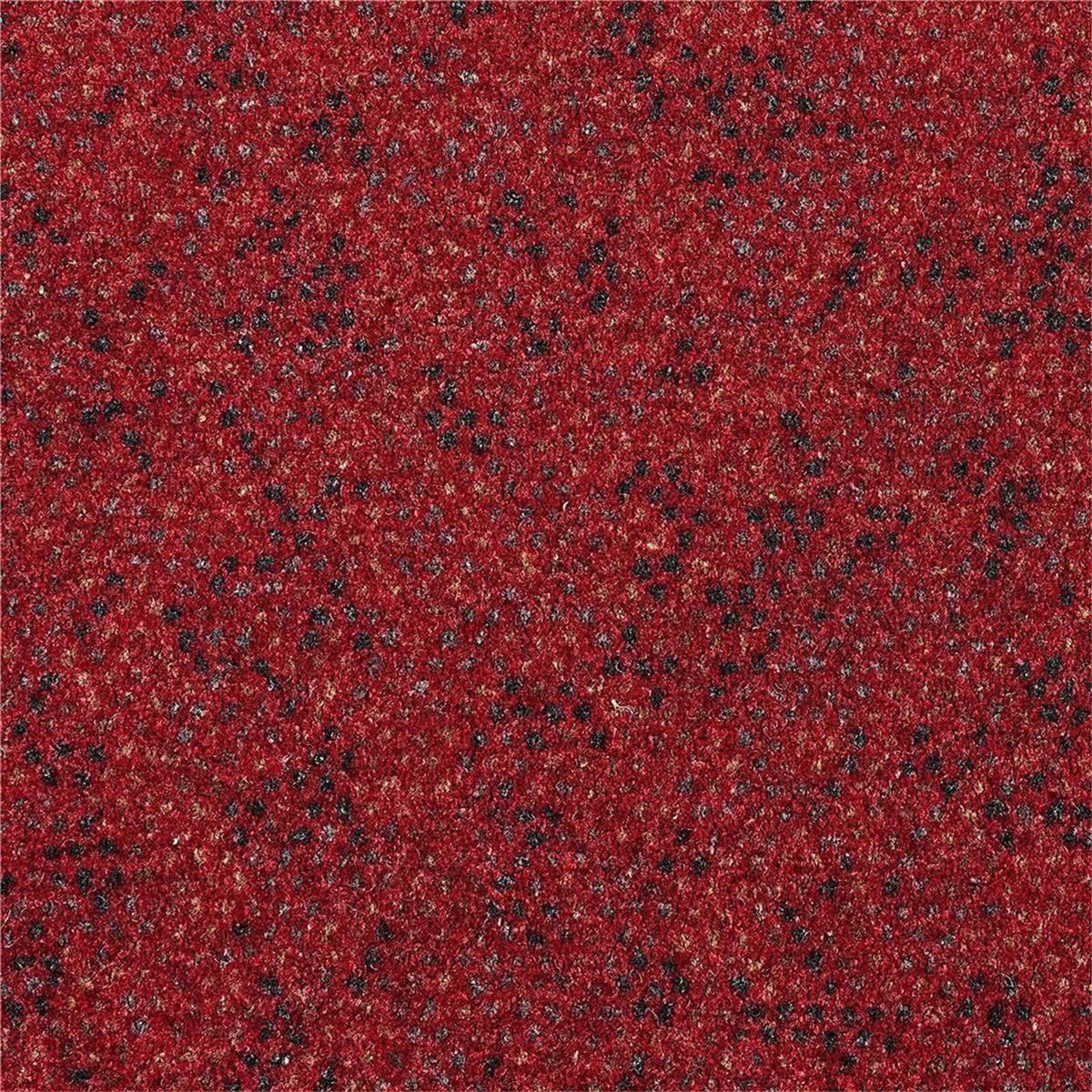 Teppichfliesen 25 x 100 cm selbsthaftend INFLOOR-GIRLOON Caprice Rot 140 140 tuftgemustert