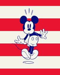 Vlies Fototapete - Mickey Vibrant - Größe 200 x 250 cm