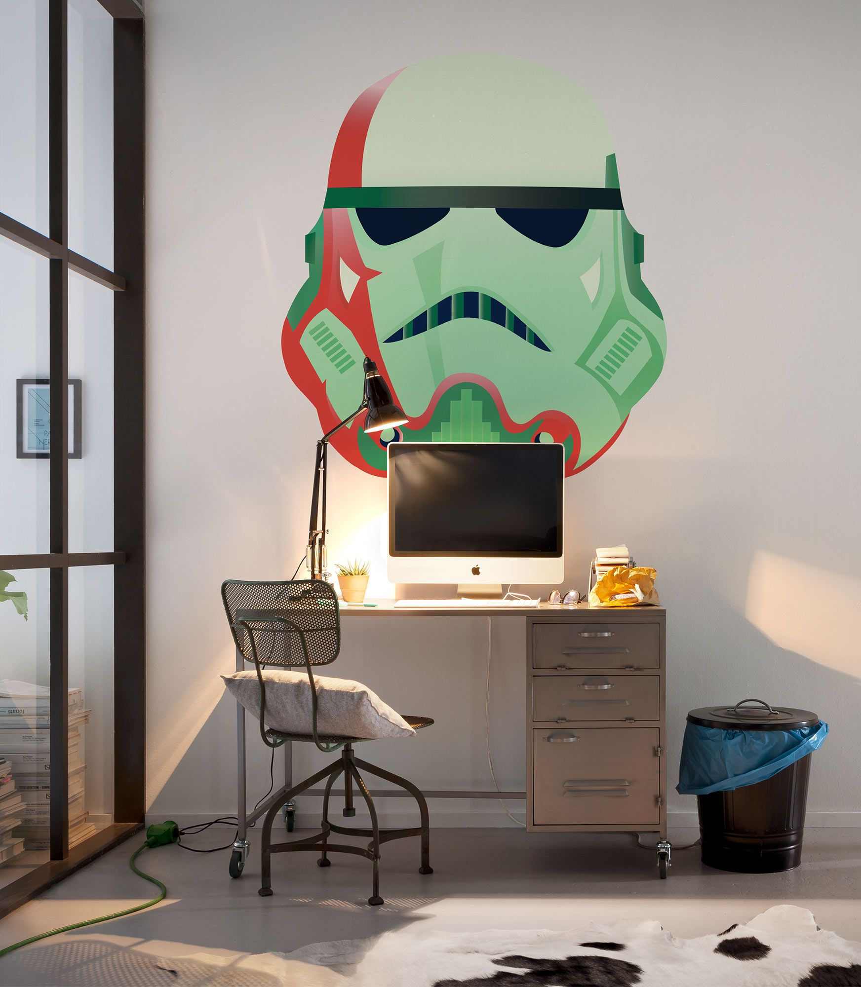 Selbstklebende Vlies Fototapete/Wandtattoo - Star Wars One of us!  - Größe 125 x 125 cm