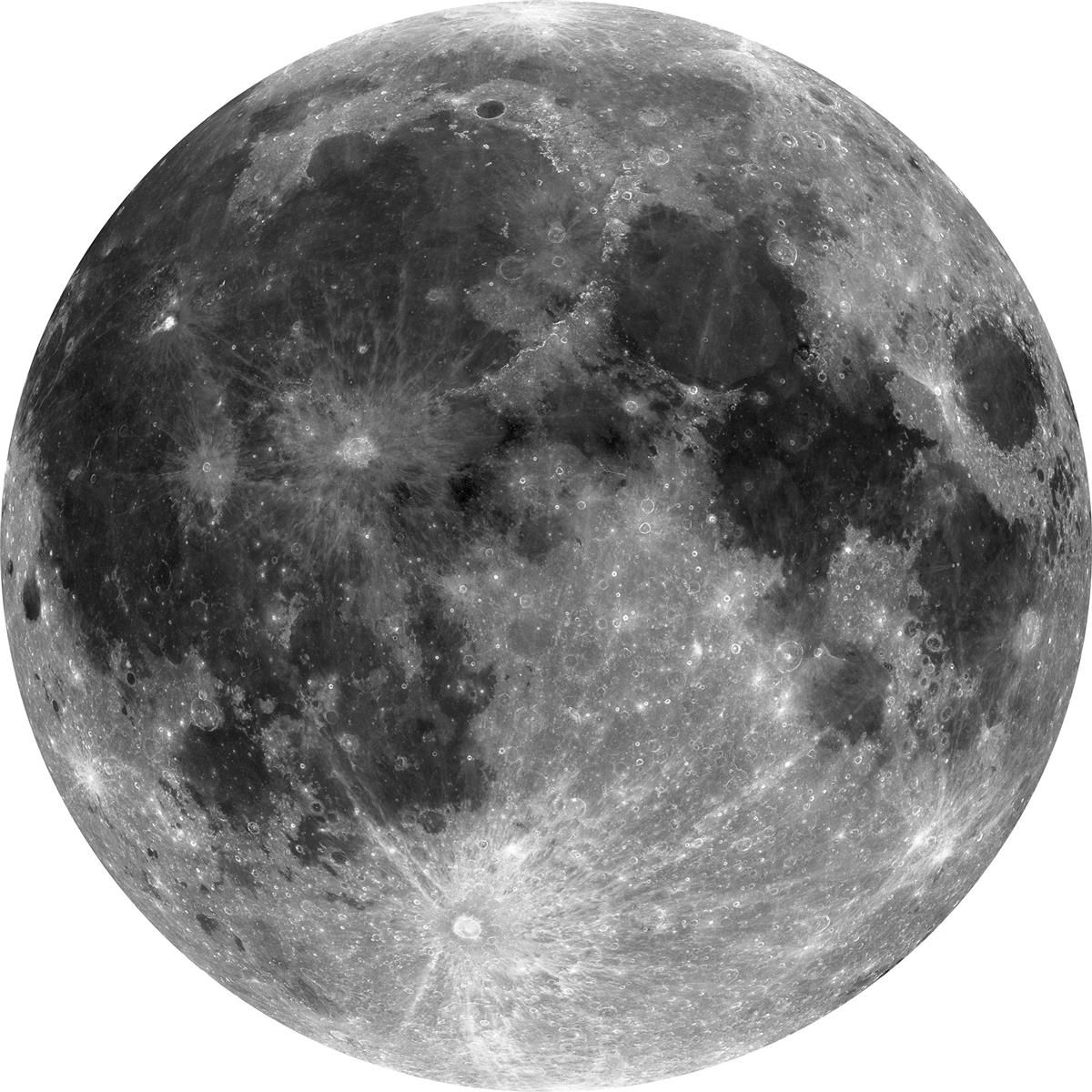 Selbstklebende Vlies Fototapete/Wandtattoo - Moon - Größe 125 x 125 cm