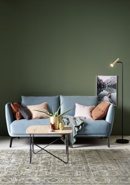 Teppich VELVET Olivgrün - 200 cm x 290 cm