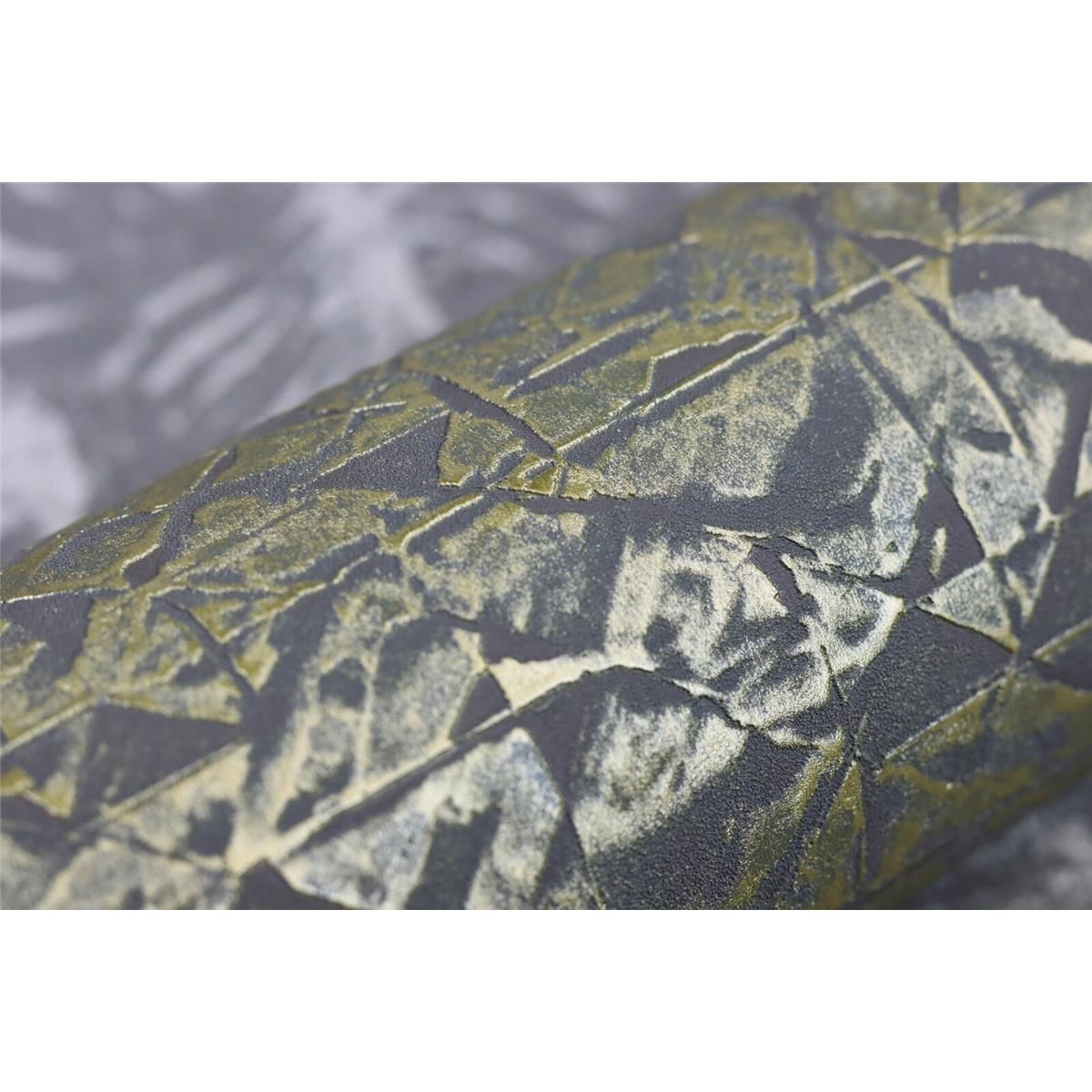 Tapete Culture Exotic Vinyltapete Steingrau versetzter Ansatz 53 cm x 10,05 m