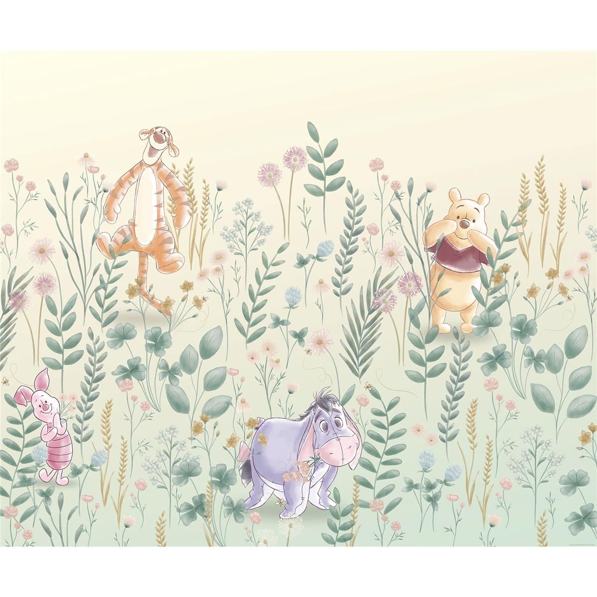 Vlies Fototapete -Winnie the Pooh Hide and Seek - Größe 300 x 250 cm