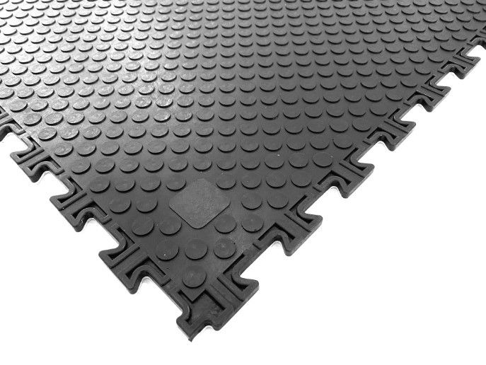 PVC-Industrieboden IBOCOLOR Klickfliese Dunkelgrau 674 Granitoptik 595 mm x 595 mm - 7,5 mm Dicke