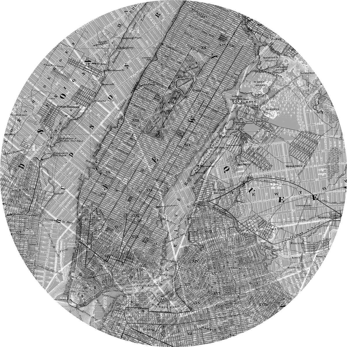 Selbstklebende Vlies Fototapete/Wandtattoo - Map - Größe 125 x 125 cm
