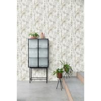 Tapete Modern graphisch Vinyltapete Offwhite versetzter Ansatz 53 cm x 10,05 m