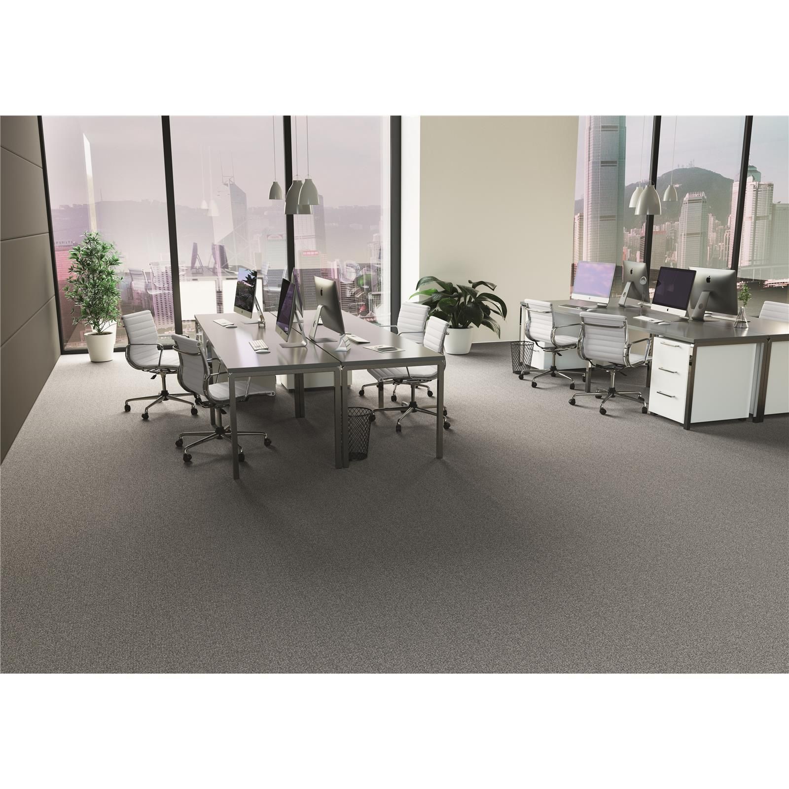 Teppichboden INFLOOR-GIRLOON Cricket/Bolton Schlinge Grau 550 meliert - Rollenbreite 400 cm