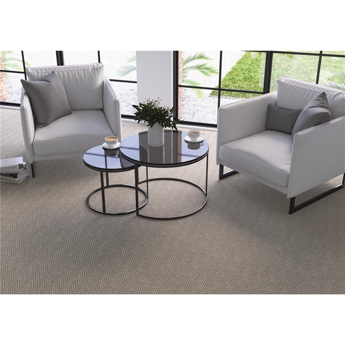Teppichboden Infloor-Girloon Cantara Schlinge Gelb 005 gemustert - Rollenbreite 400 cm