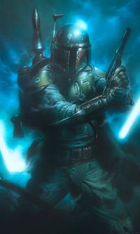 Vlies Fototapete - Star Wars Classic Bounty Hunter - Größe 150 x 280 cm