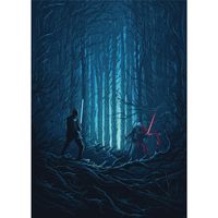 Vlies Fototapete - Star Wars Wood Fight - Größe 200 x 280 cm