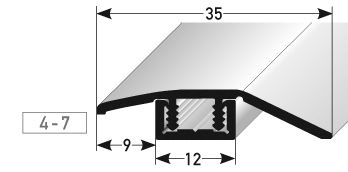 Anpassungsprofil Mini APL-Klick silber 684886 270cm 270 cm
