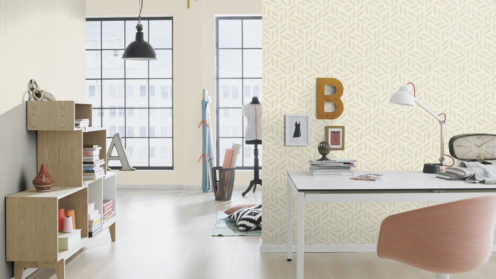 Tapete Culture Floral Vinyltapete Hellbeige gerader Ansatz 53 cm x 10,05 m