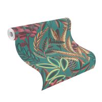 Tapete Nature Botanical Vinyltapete Smaragdgrün versetzter Ansatz 53 cm x 10,05 m