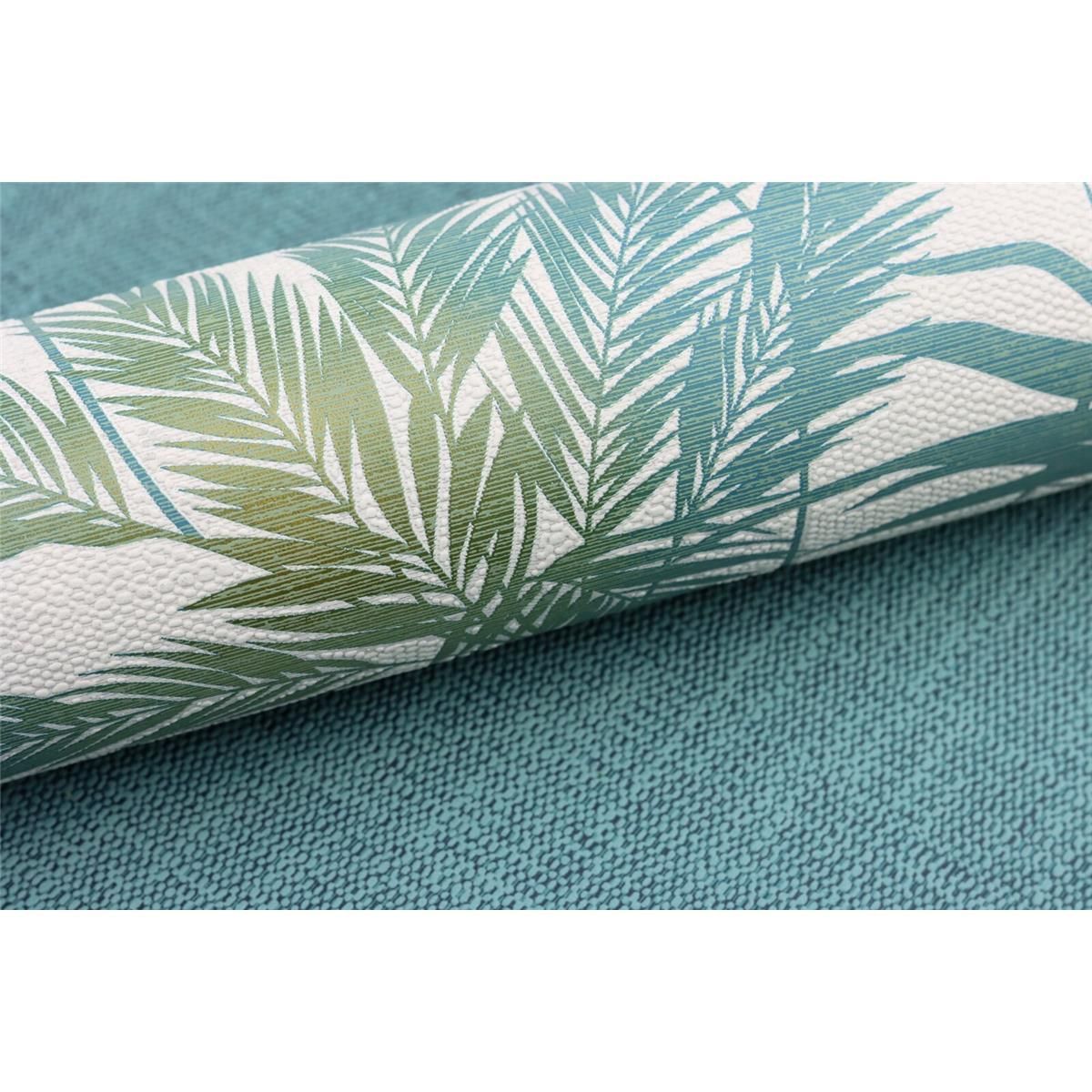 Tapete Culture Botanical Strukturtapete Helltürkis versetzter Ansatz 53 cm x 10,05 m