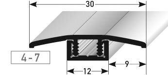 Übergangsprofil Mini APL-Klick silber 684008 270cm 270 x 3 cm