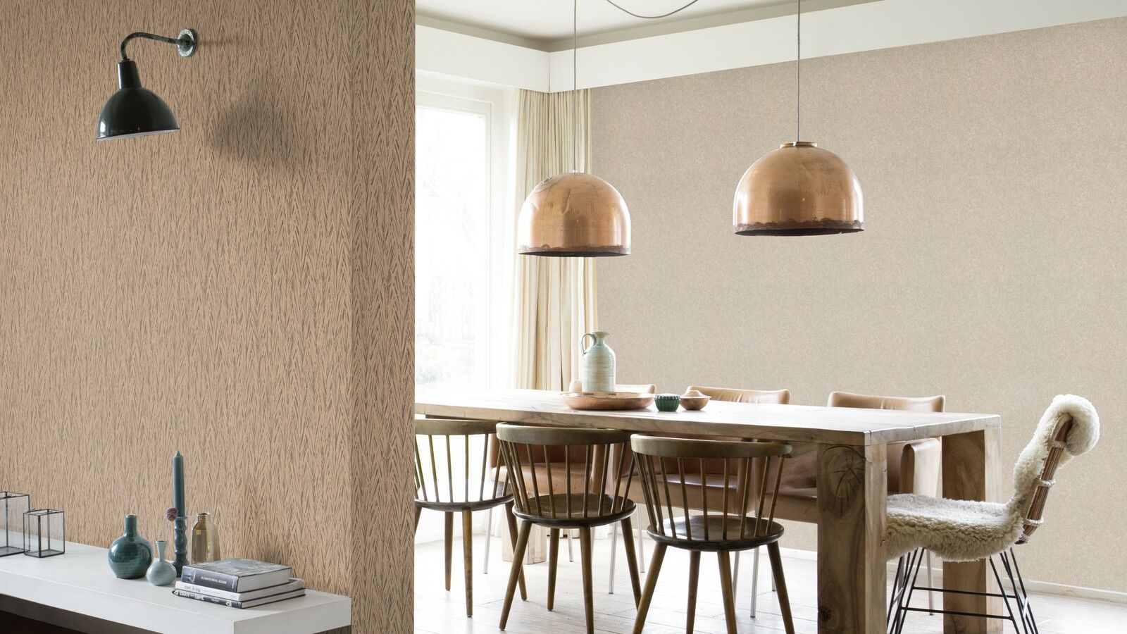 Tapete Basic uni Vinyltapete Taupe ansatzfrei 53 cm x 10,05 m